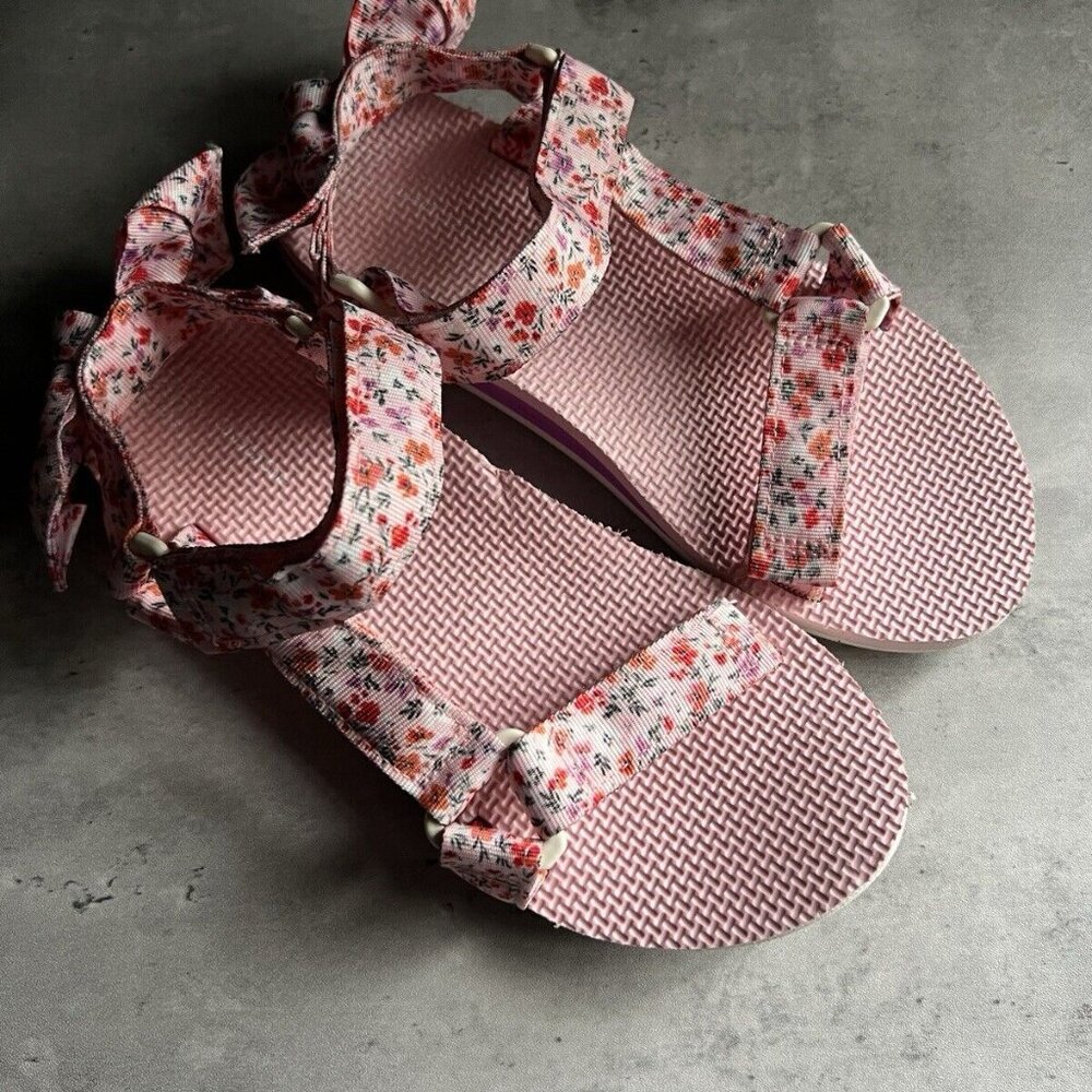 Time And Tru Cushion Sole Women’s Floral Strappy Slip On  Sandals Size 7 - Picture 3 of 15